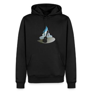 Elektrogitarre Heavy - Männer Premium Bio Hoodie - Schwarz - Vorne - Nico (187cm)
