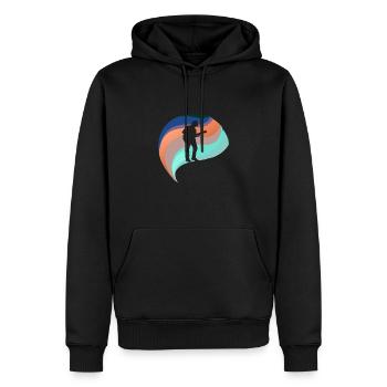 Elektrogitarre Bassist - Männer Premium Bio Hoodie - Schwarz - Vorne - Nico (187cm)