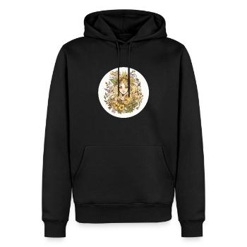 Waldfee - Männer Premium Bio Hoodie - Schwarz - Vorne - Nico (187cm)