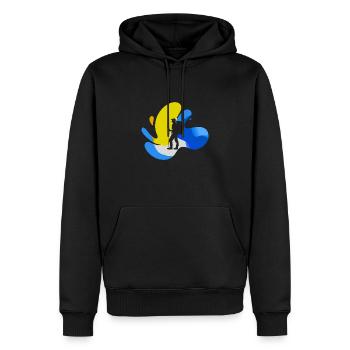 Wanderung Hiking - Männer Premium Bio Hoodie - Schwarz - Vorne - Nico (187cm)
