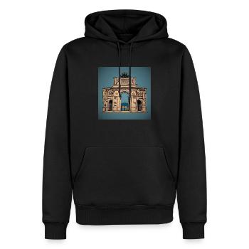 Italienische Städte - Männer Premium Bio Hoodie - Schwarz - Vorne - Nico (187cm)