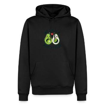 We Make a Perfect Pair – Avocado Love! - Men’s Premium Organic Hoodie - black - Front - Nico (187cm)