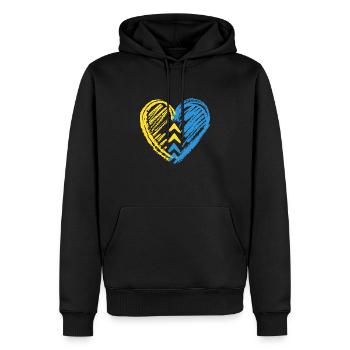 Schéma du syndrome de Down de l’anse cardiaque - Sweat à capuche Premium bio Homme - noir - Devant - Nico (187cm)