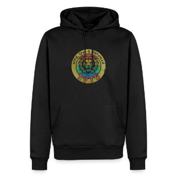 50th Birthday Wild, free & untamed since 1975 - Men’s Premium Organic Hoodie - black - Front - Nico (187cm)