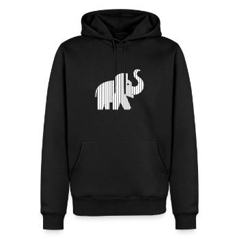 mammouth - Sweat à capuche Premium bio Homme - noir - Devant - Nico (187cm)