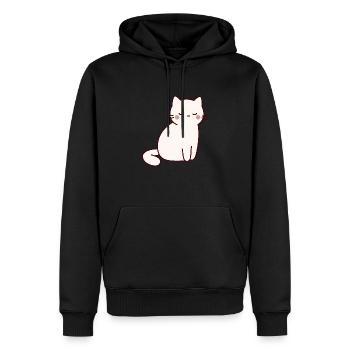 Chat animaux de compagnie - Sweat à capuche Premium bio Homme - noir - Devant - Nico (187cm)