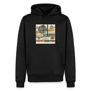 Retro Dust - Männer Premium Bio Hoodie - Schwarz - Vorne - Nico (187cm)