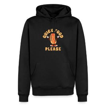Hot Dogs Restauration rapide Idée cadeau de nourriture - Sweat à capuche Premium bio Homme - noir - Devant - Nico (187cm)