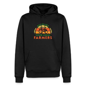 Fermier Fermier Vie Rurale Fermier Cadeau Dicton - Sweat à capuche Premium bio Homme - noir - Devant - Nico (187cm)