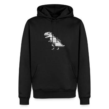 Dinosaurier Dinosaurier Dinosaurier T-Rex - Männer Premium Bio Hoodie - Schwarz - Vorne - Nico (187cm)