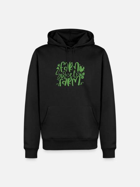 Bauer Farmer Landleben Landwirt Geschenk Spruch - Herre Premium økologisk hoodie - sort