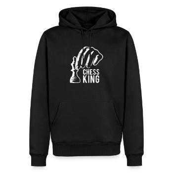 Chess King Geschenk Schach Sport Schachmeister - Männer Premium Bio Hoodie - Schwarz - Vorne - Nico (187cm)