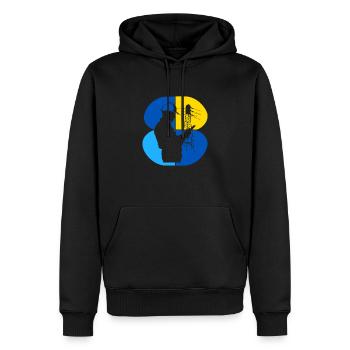 Circuit d’installation électrique Panne d’alimentation Copie - Sweat à capuche Premium bio Homme - noir - Devant - Nico (187cm)