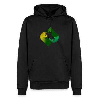 Dressage Horse Show Jumping Riding School - Men’s Premium Organic Hoodie - black - Front - Nico (187cm)