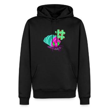 DOMAINE PRIMITIF - Sweat à capuche Premium bio Homme - noir - Devant - Nico (187cm)