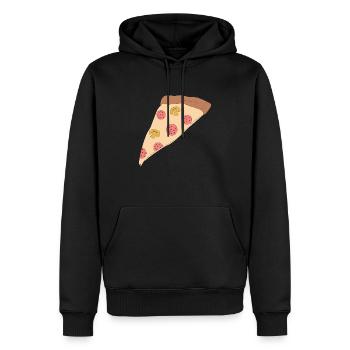 Pizza - Sweat à capuche Premium bio Homme - noir - Devant - Nico (187cm)