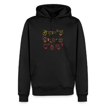 Drôle Panda Panda Ours Disant Lundi Cadeau - Sweat à capuche Premium bio Homme - noir - Devant - Nico (187cm)