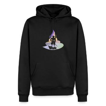 Pirate Flag Piracy Pirate Head - Men’s Premium Organic Hoodie - black - Front - Nico (187cm)