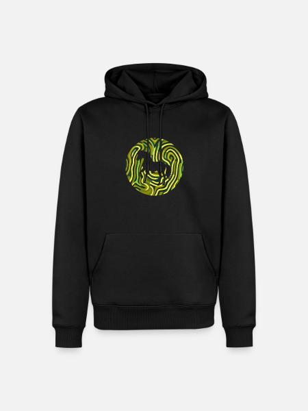 Pferde Pferdekopf - Männer Premium Bio Hoodie - Schwarz