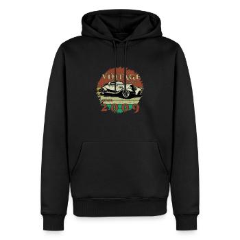 16. Geburtstag - Klassiker - Vintage since 06/2009 - Männer Premium Bio Hoodie - Schwarz - Vorne - Nico (187cm)