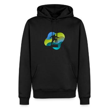 Parkour Runner Stunt Parkour - Men’s Premium Organic Hoodie - black - Front - Nico (187cm)