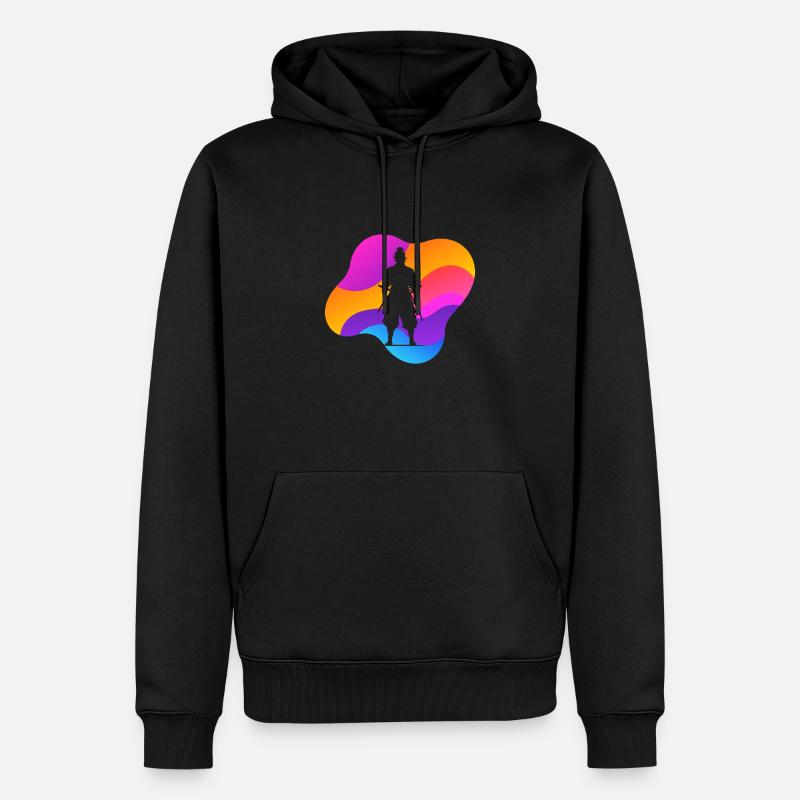Samurai Ninja Kendo - Männer Premium Bio Hoodie - Schwarz