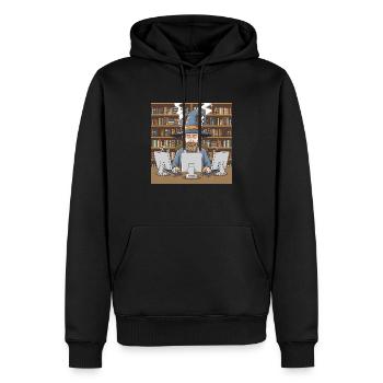 Code Zauberer - Männer Premium Bio Hoodie - Schwarz - Vorne - Nico (187cm)