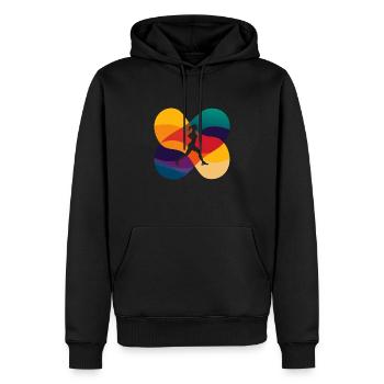 Bodybuilding Workout Fitnesstraining - Männer Premium Bio Hoodie - Schwarz - Vorne - Nico (187cm)