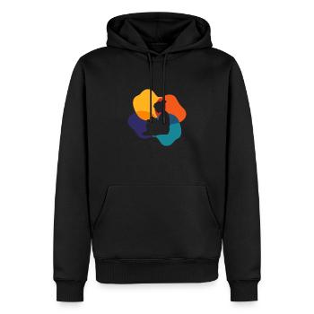 Garn Haekeln Pullover - Männer Premium Bio Hoodie - Schwarz - Vorne - Nico (187cm)