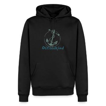 Anker Maritim Meer Seefahrt Retro Vintage See - Männer Premium Bio Hoodie - Schwarz - Vorne - Nico (187cm)