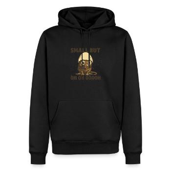 Maus - Männer Premium Bio Hoodie - Schwarz - Vorne - Nico (187cm)