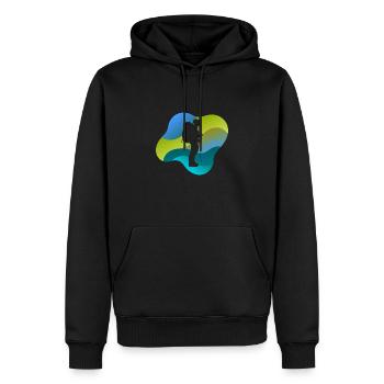 Randonnée Randonneurs Trekking - Sweat à capuche Premium bio Homme - noir - Devant - Nico (187cm)