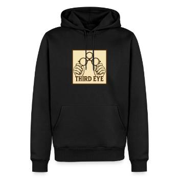Das dritte Auge Third Eye - Männer Premium Bio Hoodie - Schwarz - Vorne - Nico (187cm)