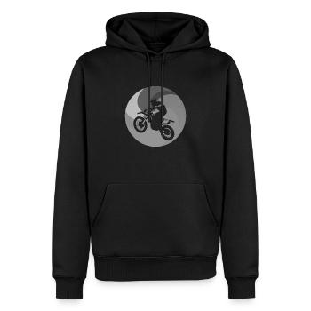 Dirtbike Stunt Rennsport - Männer Premium Bio Hoodie - Schwarz - Vorne - Nico (187cm)