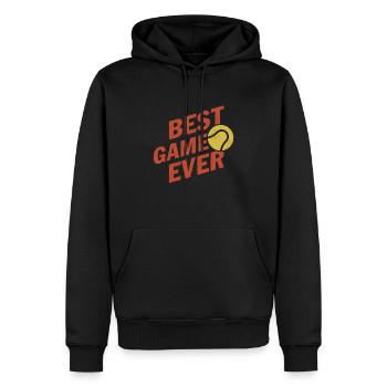 Mädchen mag Tennis Hobby Sport Tennisspieler - Männer Premium Bio Hoodie - Schwarz - Vorne - Nico (187cm)