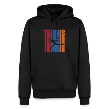 Tennis Vintage Tennis Lover Tennisspieler Sport - Männer Premium Bio Hoodie - Schwarz - Vorne - Nico (187cm)