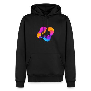 École de musique instrumentale - Sweat à capuche Premium bio Homme - noir - Devant - Nico (187cm)