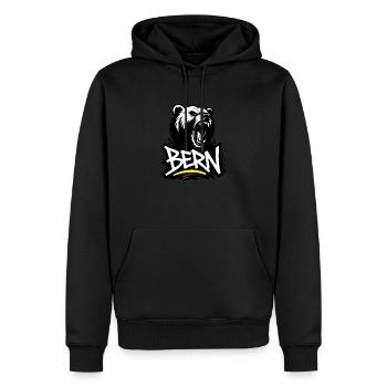 Schweiz Berner Bär - Graffiti - Männer Premium Bio Hoodie - Schwarz - Vorne - Nico (187cm)