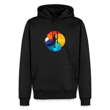 Patrouille de police Criminalité - Sweat à capuche Premium bio Homme - noir - Devant - Nico (187cm)