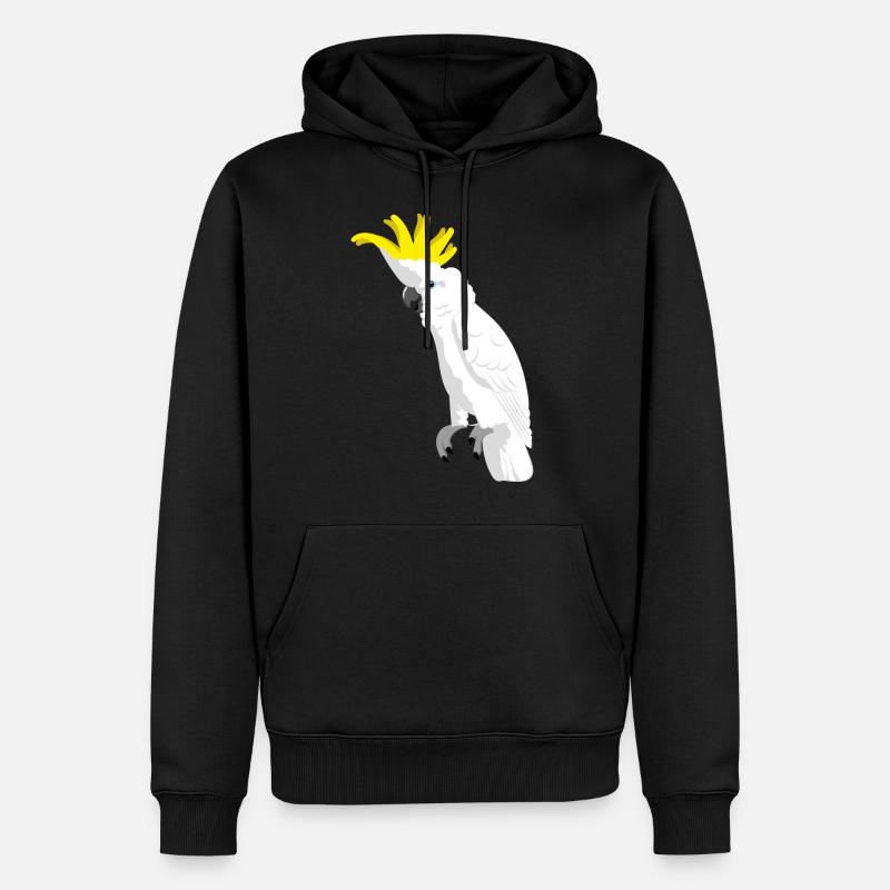 Cacatoès à huppe jaune - Sweat à capuche Premium bio Homme - noir