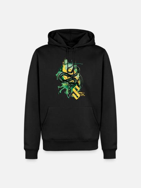 Harry Potter Slytherin Snake - Herre Premium økologisk hoodie - sort