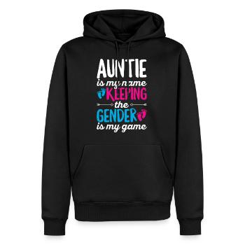 Gender Reveal Zitat für eine Hüterin des - Männer Premium Bio Hoodie - Schwarz - Vorne - Nico (187cm)