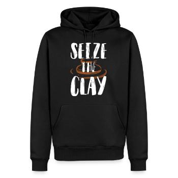 Pottery and pottery - Men’s Premium Organic Hoodie - black - Front - Nico (187cm)