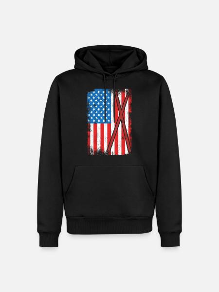 USA Drums - Men’s Premium Organic Hoodie - black