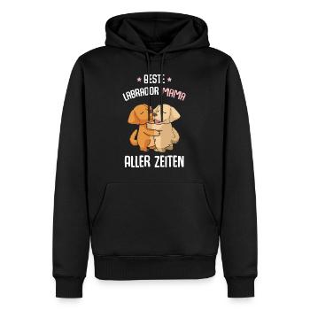 Beste Labrador Mama - Männer Premium Bio Hoodie - Schwarz - Vorne - Nico (187cm)