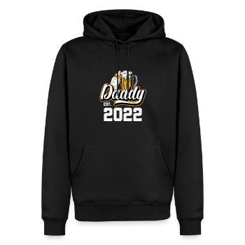 Daddy est 2022 Werdender Papa - Männer Premium Bio Hoodie - Schwarz - Vorne - Nico (187cm)