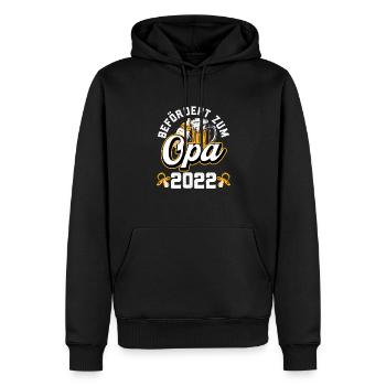 Stolzer Opa 2022 Befördert zum Opa - Männer Premium Bio Hoodie - Schwarz - Vorne - Nico (187cm)
