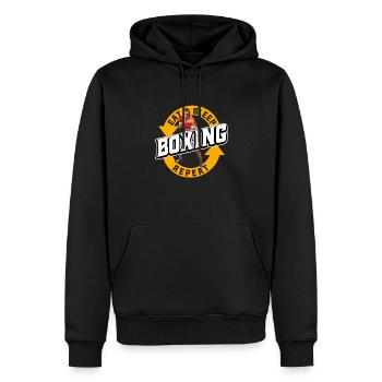 Eat Sleep Boxen Repeat Boxer Boxen Boxsport - Männer Premium Bio Hoodie - Schwarz - Vorne - Nico (187cm)