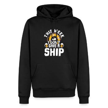 Vacances en croisière - Sweat à capuche Premium bio Homme - noir - Devant - Nico (187cm)