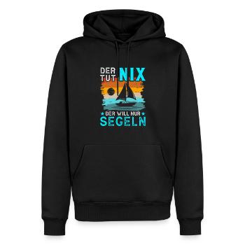 Segler Segelschiff Segelboot - Männer Premium Bio Hoodie - Schwarz - Vorne - Nico (187cm)